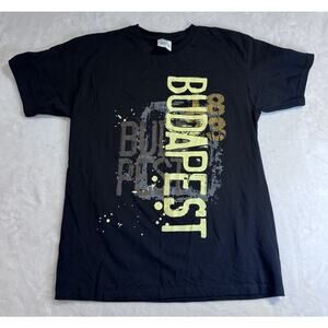 Men's Graphic T-Shirt Budapest Lifestyle Eco-Friendly Limited Edition Sz M EUC